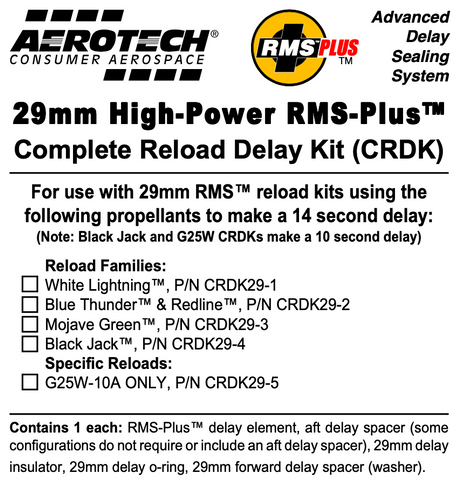 AeroTech RMS-29 Mojave Green Complete Reload Delay Kit - CRDK29-03