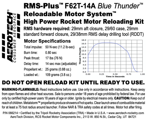 AeroTech F62T-14A RMS-29/60 Reload Kit (1 Pack) - 066214