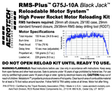 AeroTech G75J-10A RMS-29/180 Reload Kit (1 Pack) - 077510