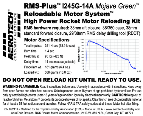 AeroTech I245G-14A RMS-38/360 Reload Kit (1 Pack) - 092414