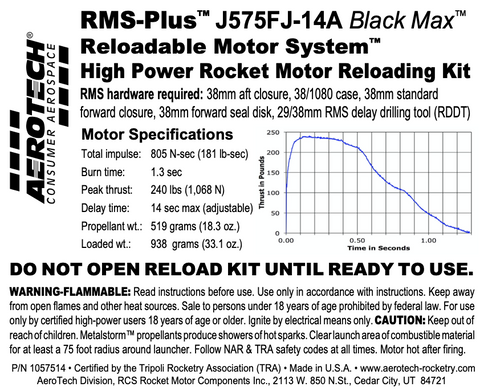 AeroTech J575FJ-14A RMS-38/1080 Reload Kit (1 Pack) - 1057514