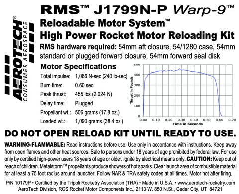 AeroTech J1799N-P RMS-54/1280 Reload Kit (1 Pack) - 10179P