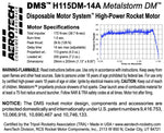 AeroTech H115DM-14A 29mm x 203mm Single Use DMS 1-Motor Kit - 081114